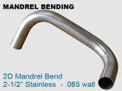 Mandrel Bending 2D 2.5 in Stainless