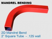 Mandrel Bending 2D 2 in Square Tube