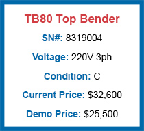 TB80 Rotary Draw Top Bender